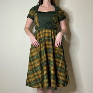 Voodoo vixen vintage style plaid dress